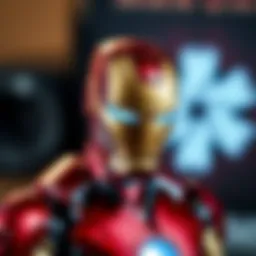 Artistic representation of the Iron Man figure showcasing its intricate design.