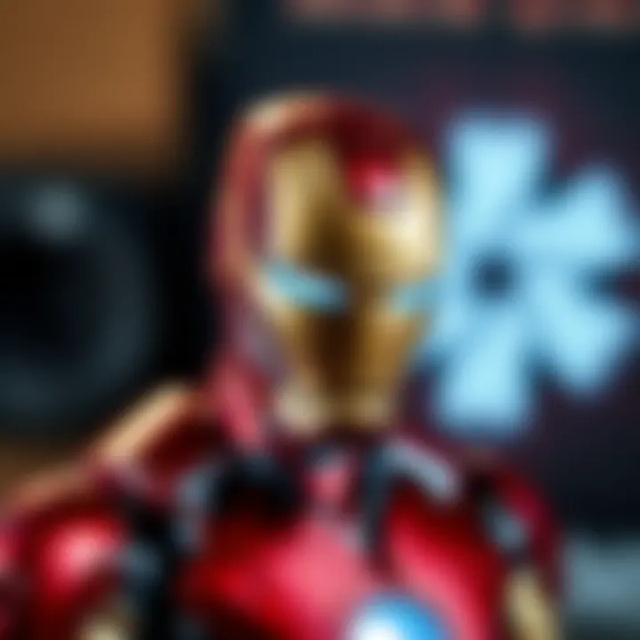 Artistic representation of the Iron Man figure showcasing its intricate design.