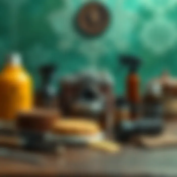 Leather care essentials and tips displayed