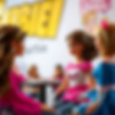 A community event highlighting children's interactions with Dev Barbie dolls and their social implications.