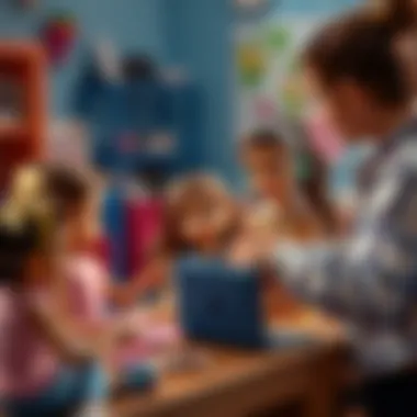 An educational setting where children engage with Dev Barbie dolls, enhancing their imaginative play.