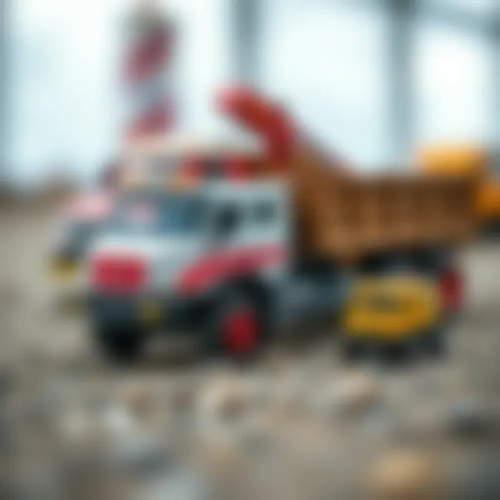 A variety of toy truck models for children