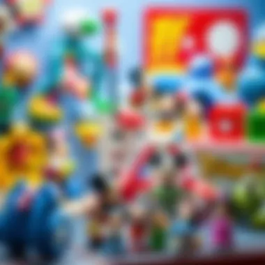 A display of Disney toys that promote creativity and imagination in children.