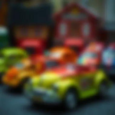 Diverse designs of rainbow cars showcasing creativity