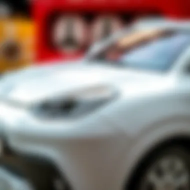 Close-up of the features on a Dolu brand electric car