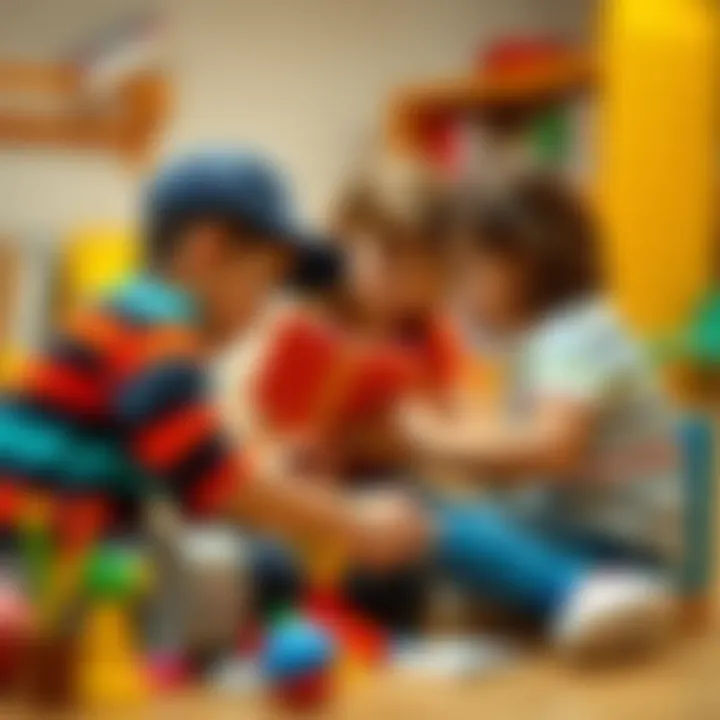 Children collaborating in a cognitive activity