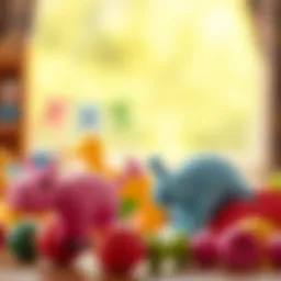 A vibrant selection of developmental toys for toddlers