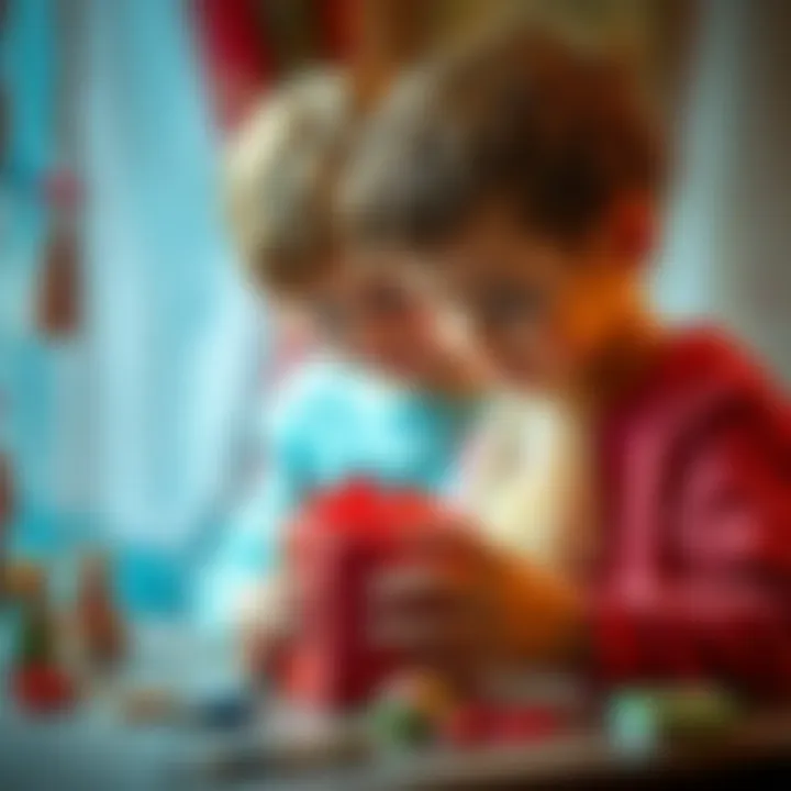 Children engaged in crafting personalized gifts