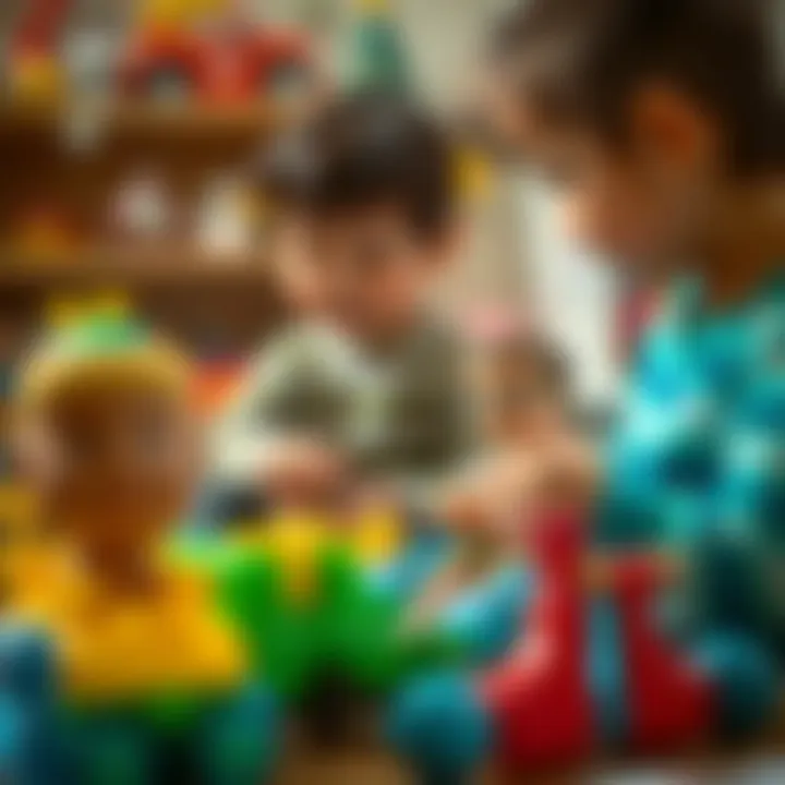 Parents selecting toys that enhance children's development