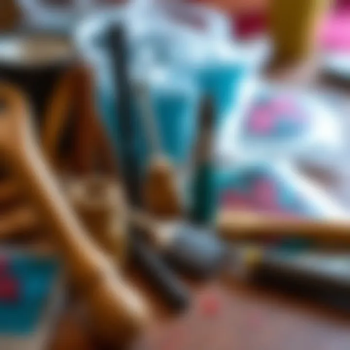 Tools and materials for Ebru art