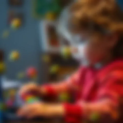 A child engaging with an educational gaming site