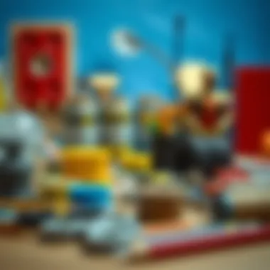 An array of art materials showcasing creativity