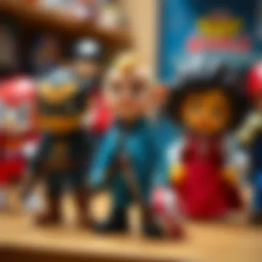 Merchandise featuring famous cartoon characters