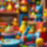 Colorful assortment of educational toys for children