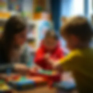 Parent guiding child in choosing appropriate games