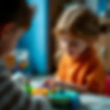 Children engaging with interactive toys promoting emotional growth