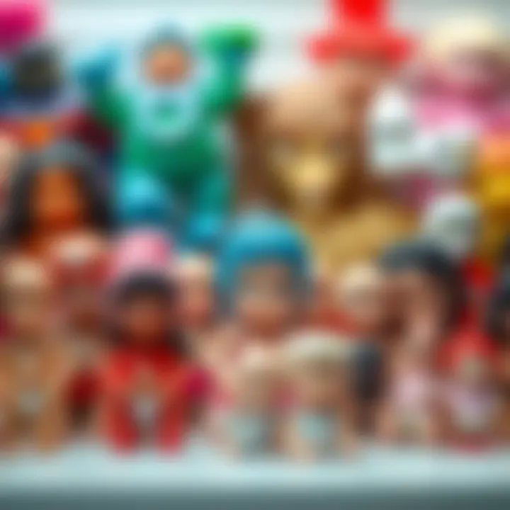 Different brands of miniature silicone dolls showcased together