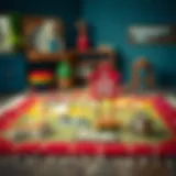 Vibrant Farm Rug with Animal Illustrations A colorful farm rug depicting various farm animals