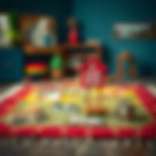 Vibrant Farm Rug with Animal Illustrations A colorful farm rug depicting various farm animals