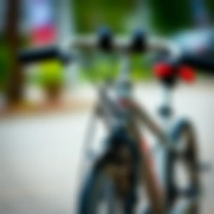 Close-up of the features of an 18-inch bike