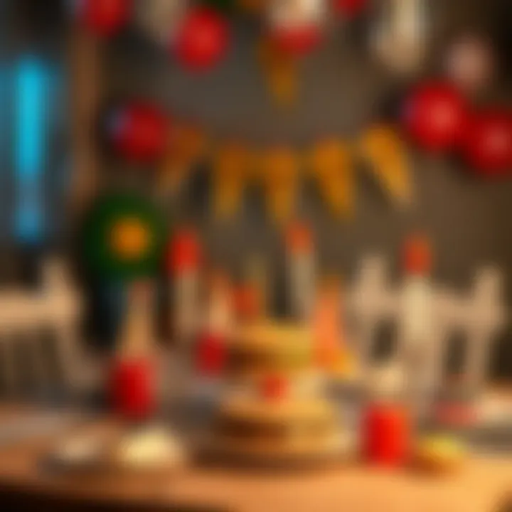 Festive table setting for a birthday celebration