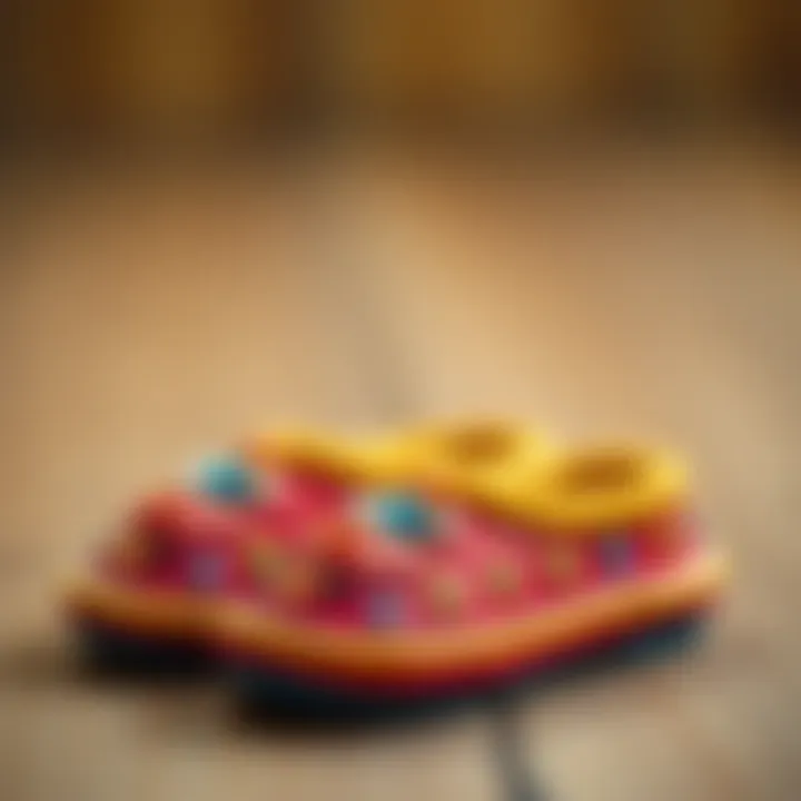 Colorful figurine slippers designed for children