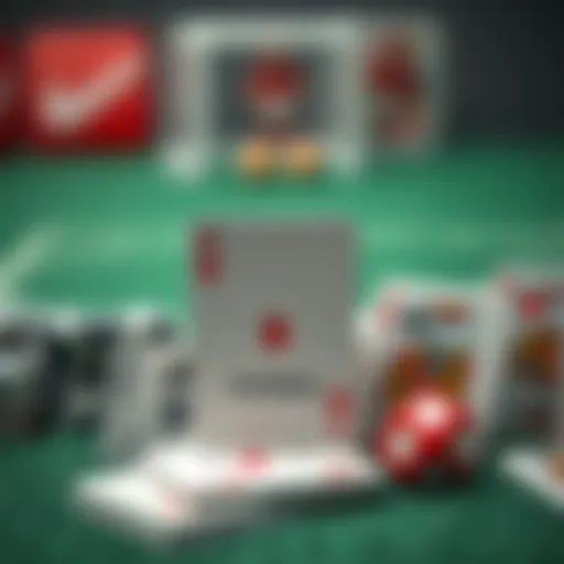 Visual representation of football-themed playing cards