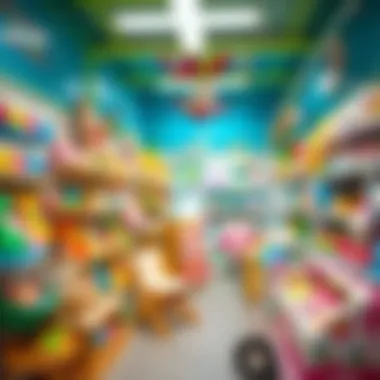 An inviting baby store environment with colorful displays