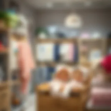 Stylish baby clothing showcased in a boutique