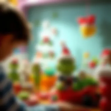 Parents selecting Grinch toys for their children