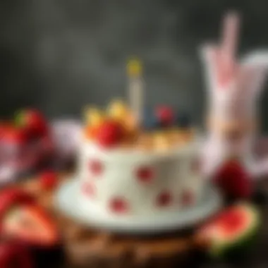 Nutritious Birthday Cake Alternatives Healthy birthday cake alternatives made with fruits and nuts, showcasing a creative and nutritious option for children's celebrations.