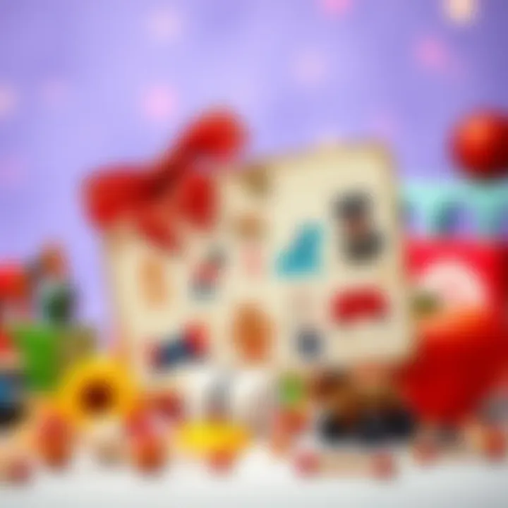 An elegant gift card showcasing various toy options