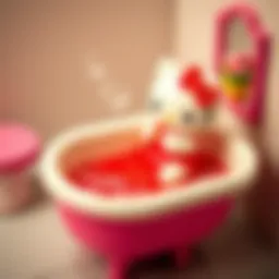 Colorful Hello Kitty bath set for kids