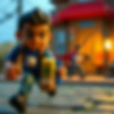 A thrilling moment of evasion with the neighbor in pursuit