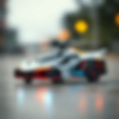 High-Tech Features of Flying Car Toy Close-up of a high-tech flying car toy showcasing advanced features