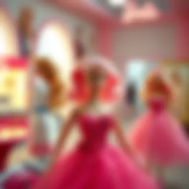 Historical evolution of Barbie pink across decades.