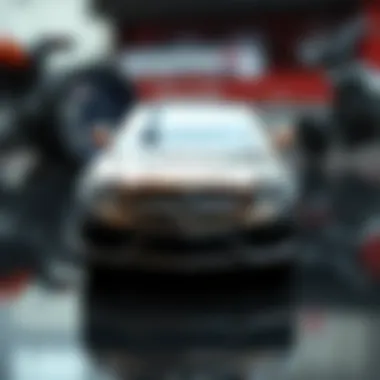 A detailed close-up of a Hot Wheels car reflecting the intricate design of Mercedes Benz.