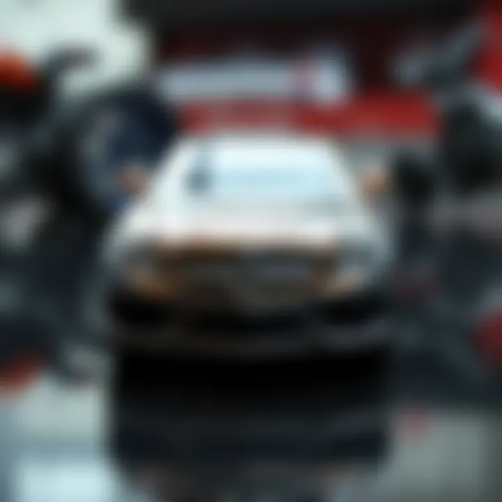 A detailed close-up of a Hot Wheels car reflecting the intricate design of Mercedes Benz.