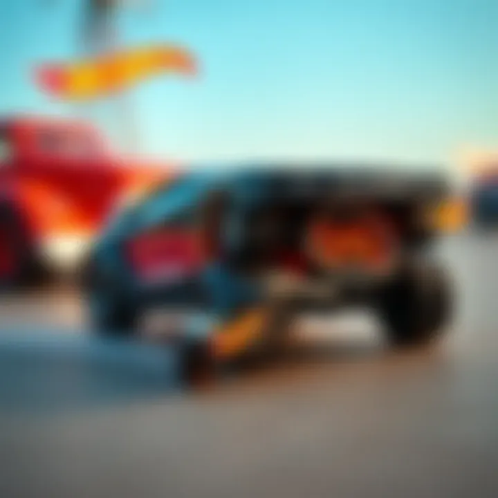 Dynamic Hot Wheels launching action