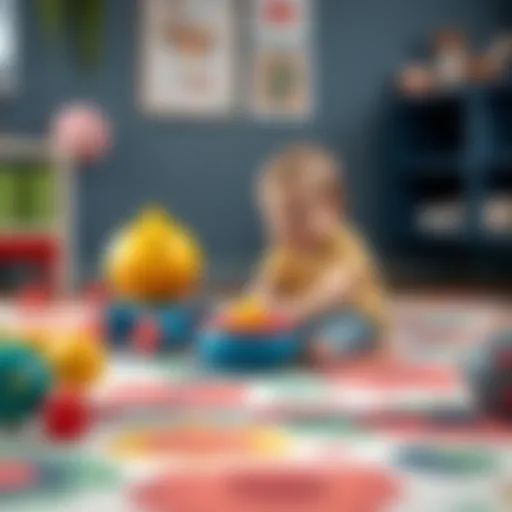 Vibrant play mat featuring colorful patterns stimulating sensory development