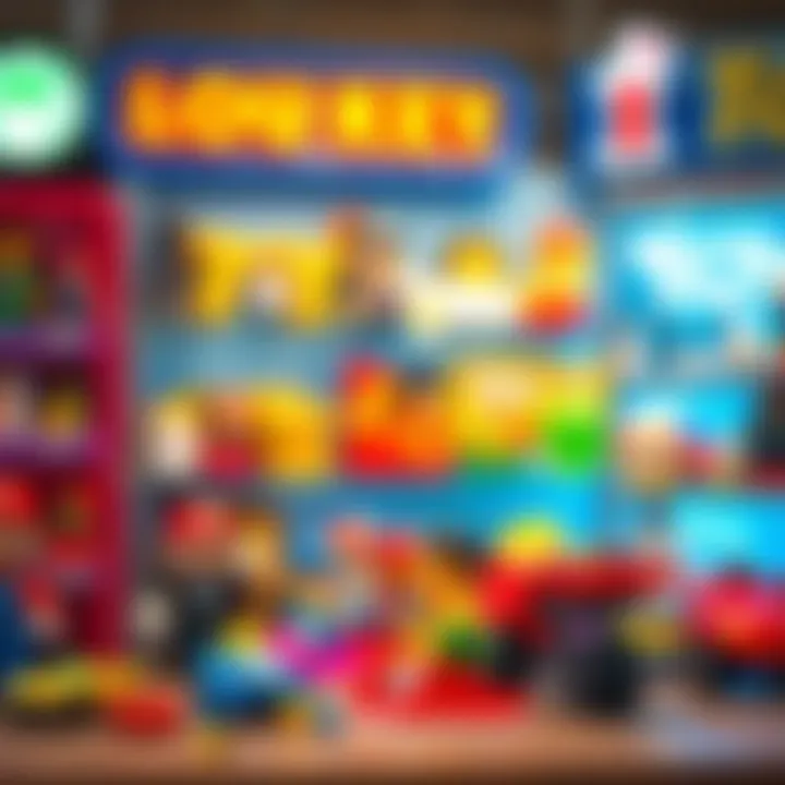 A comparison chart of popular online toy stores