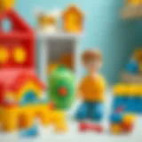 Colorful Janjan toys promoting cognitive development