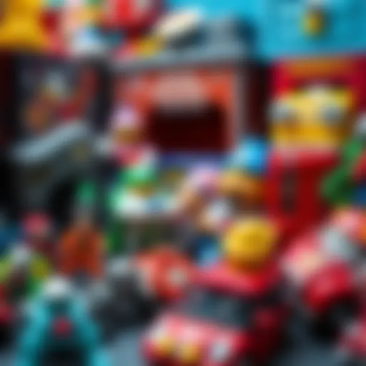 Various types of Janjan toys displayed creatively