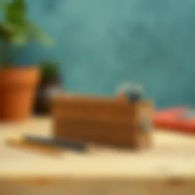 A modern and minimalist pencil box made from eco-friendly materials.