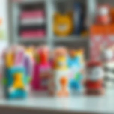 A colorful array of personalized pencil boxes adorned with unique decorations.