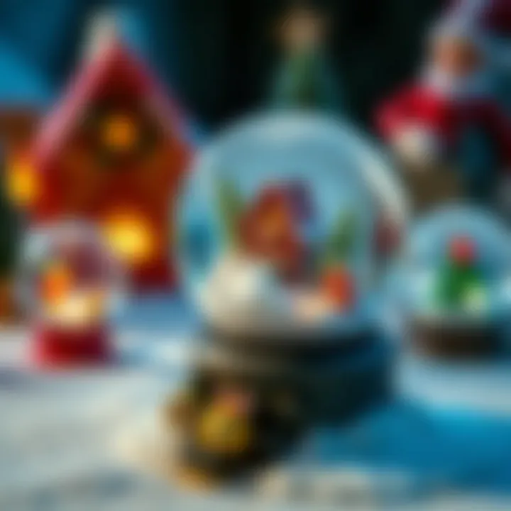 A beautifully crafted snow globe on display