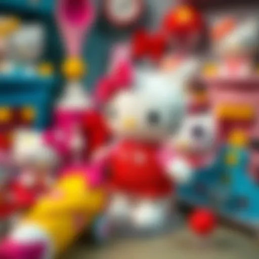 A vibrant collection of Hello Kitty themed toys and products showcasing innovative designs