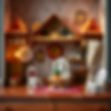 Decorative elements for the cardboard dollhouse