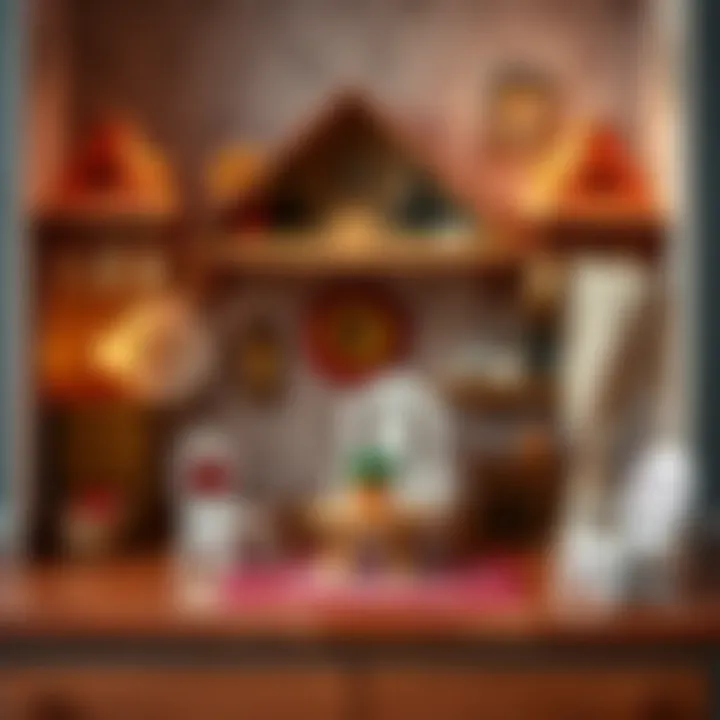 Decorative elements for the cardboard dollhouse