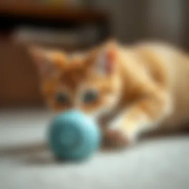 Infographic detailing benefits of using toy balls for cats